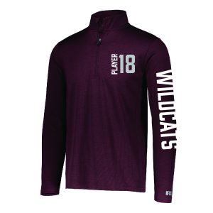 TZA JC 0009 Quarter Zip Sleeve QZ7EAM Maroon Front