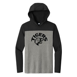 TZA UE 0023 Long Sleeve Hoodie ST6044 Black Vintage Heather