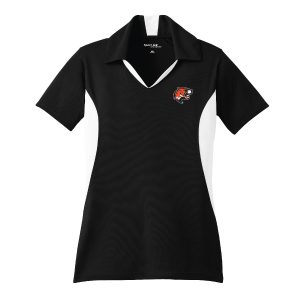 TZA UE 0027 Women's Sport Tek Polo LST655 Black & White